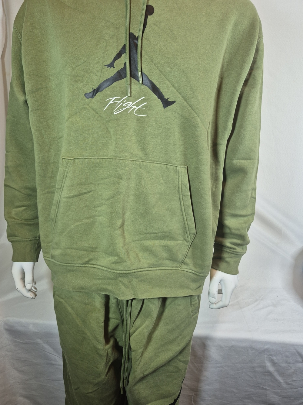 Jordan Flight Olive Green Hoodie & Joggers Set - Picture 4 of 7